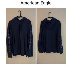 American Eagle Outfitters Navy Long Sleeve Tee